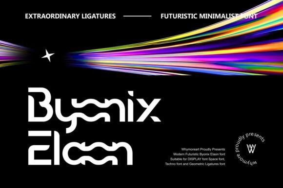 Byonix Elaon: The Futuristic Display Typeface for Modern Digital Brands