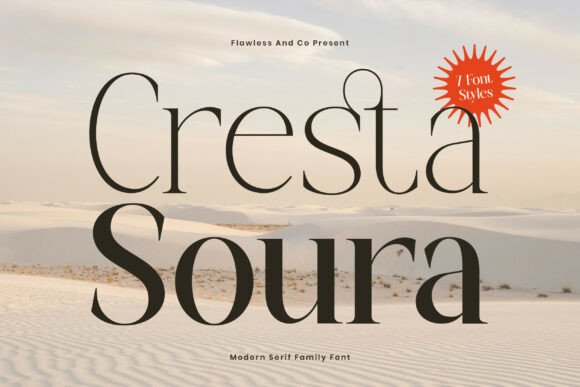 Cresta Soura: A Serif Font for Modern Editorial Design