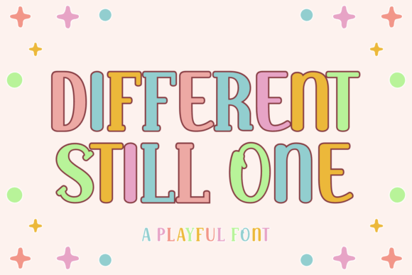 Different Still One: A Whimsical Display Font for Playful Branding