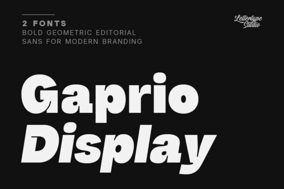 Gaprio Display: The Bold Typeface for Modern Brand Identity
