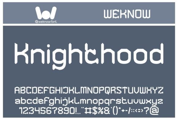 Knighthood: The Modern Gothic Typeface for Editorial Design