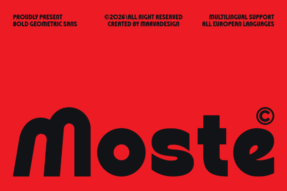 Moste: A Modern Sans Serif Font for Web Design