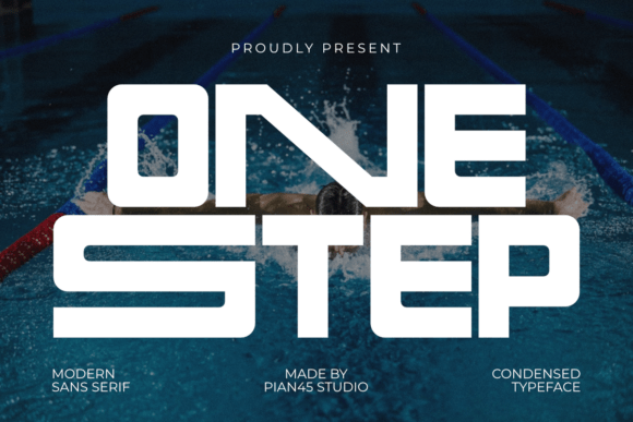 One Step: The Modern Condensed Sans Serif for Bold Branding