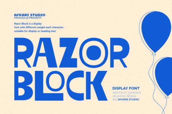 Razor Block Font for Bold Digital Branding