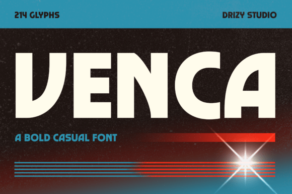 Venca: A Bold Sans Serif Typeface for Friendly Branding