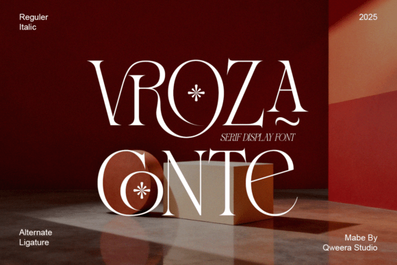Vroza Conte: The Elegant Serif Font for Modern Digital Brands